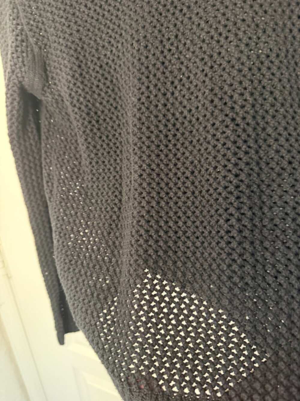 NWT Velvet by Graham & Spencer Kanan Sweater Black Cotton Cashmere- M-MSRP $198 - Picture 10 of 13
